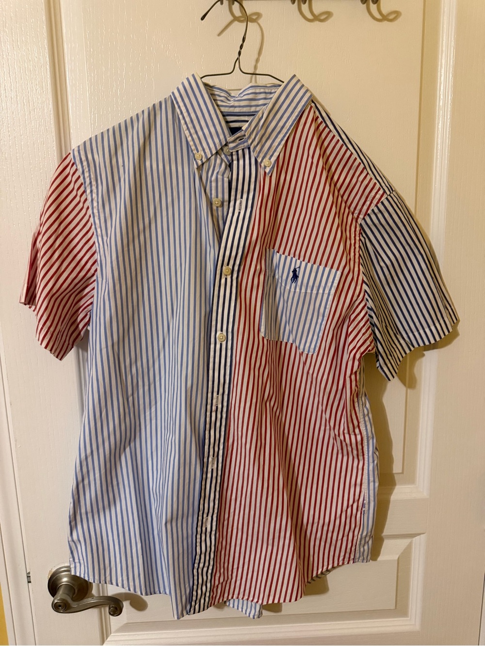 Ralph Lauren Multicolor Vertical Stripe Short-Sleeve Button-Down Shirt